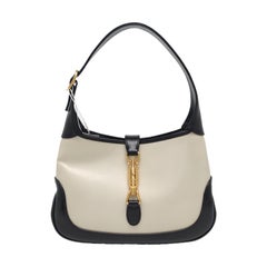 Gucci Jackie 1961 Small Black and White Leather Bag