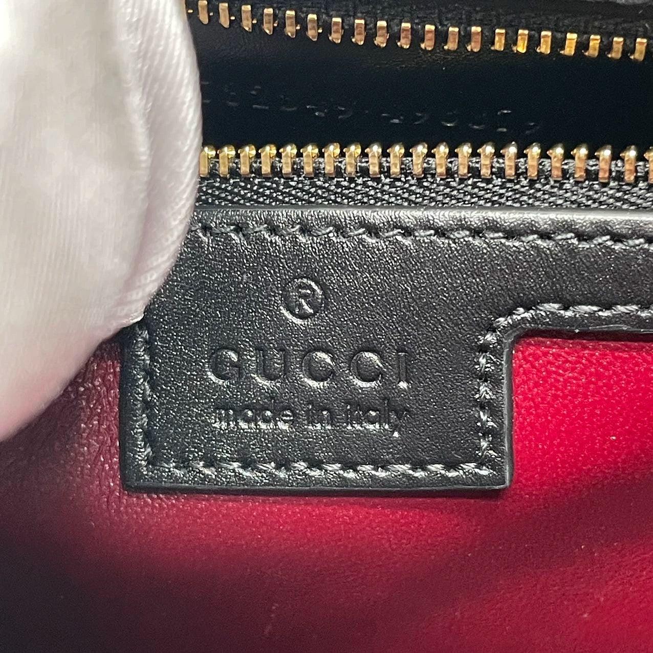 Gucci Jackie 1961 Small Black Leather Shoulder Bag Clasp S24 3