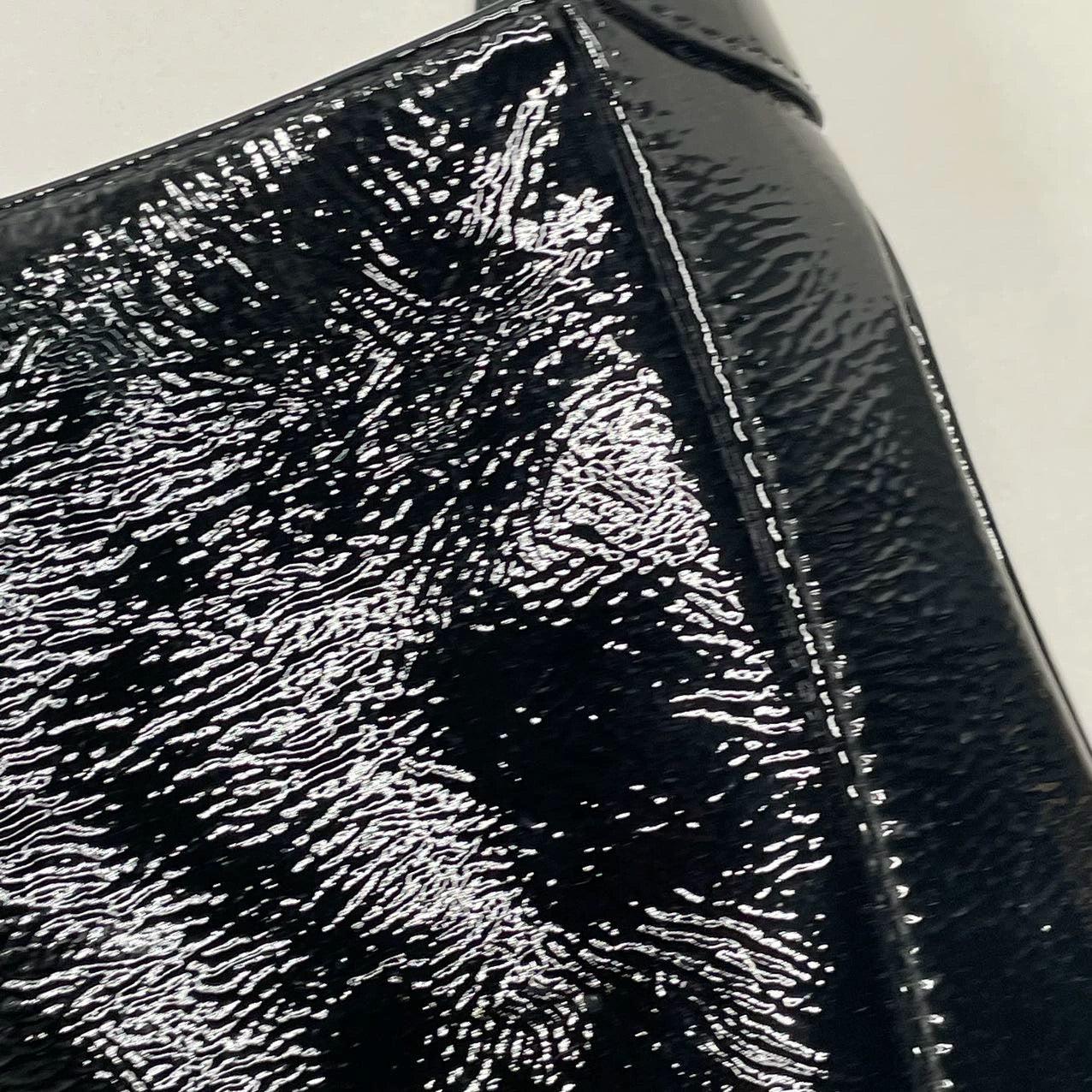 Gucci Jackie 1961 Small Black Patent Leather Shoulder Bag S24 For Sale 11