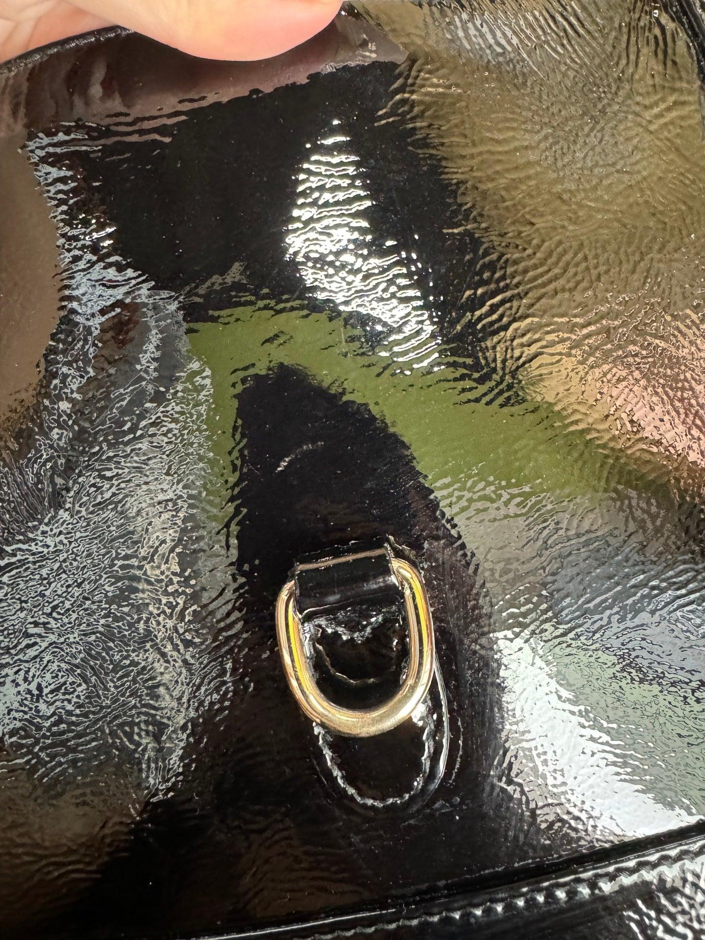 Gucci Jackie 1961 Small Black Patent Leather Shoulder Bag S24 For Sale 14
