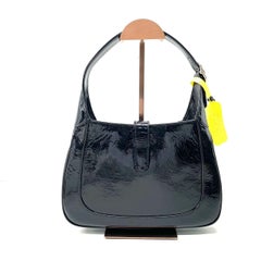 Gucci Jackie 1961 Small Black Patent Leather Shoulder Bag S24