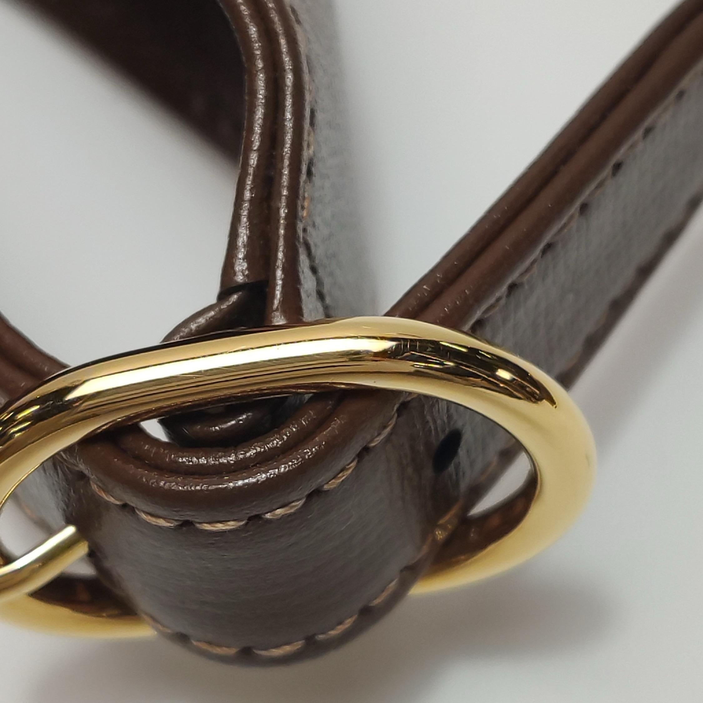Gucci Jackie 1961 Small Brown Leather Multicolor Monogram Canvas en vente 7