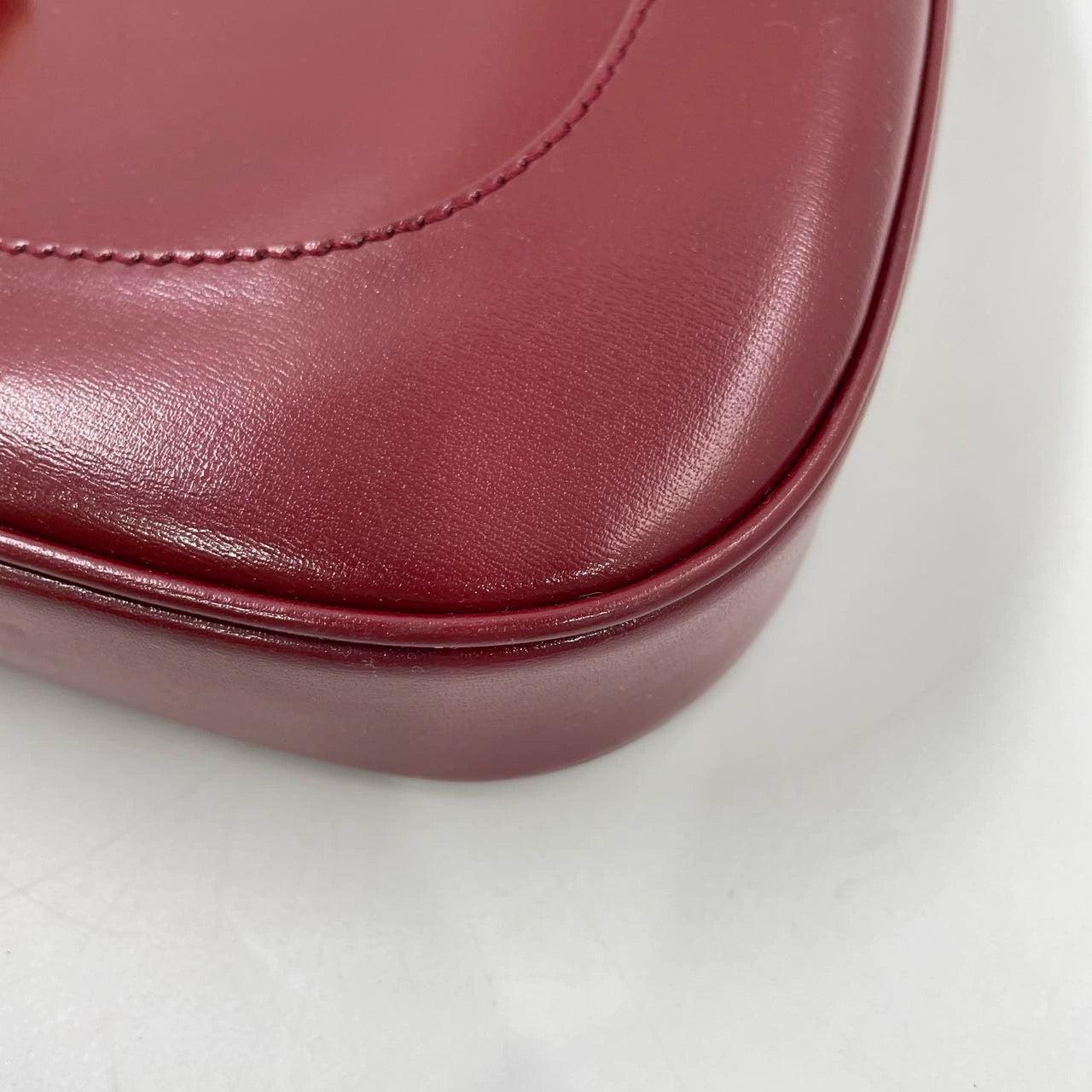 Gucci Jackie 1961 Small Burgundy Red Leather Bag with Adjustable Strap 8