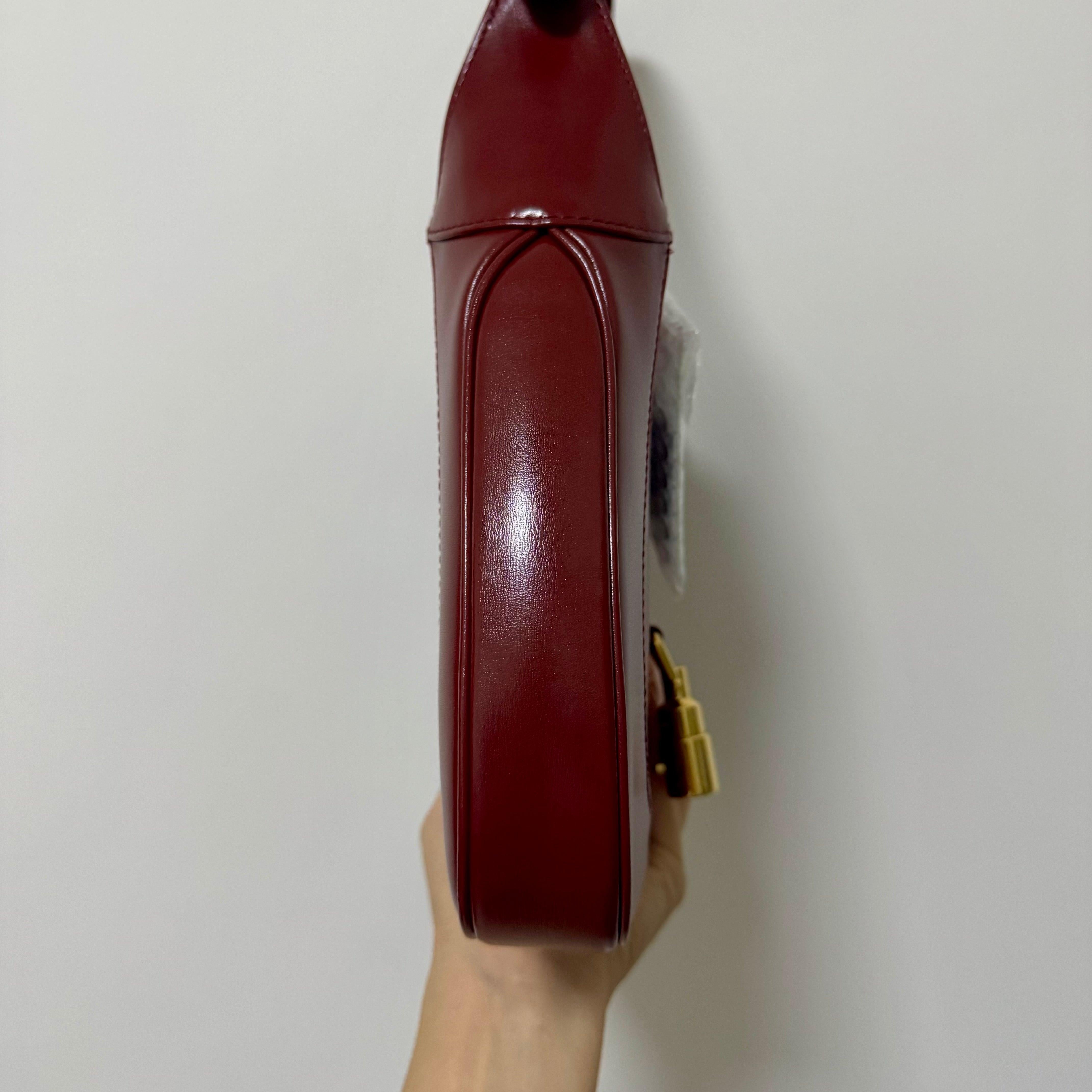 Gucci Jackie 1961 Small Burgundy Red Leather Bag with Adjustable Strap 1