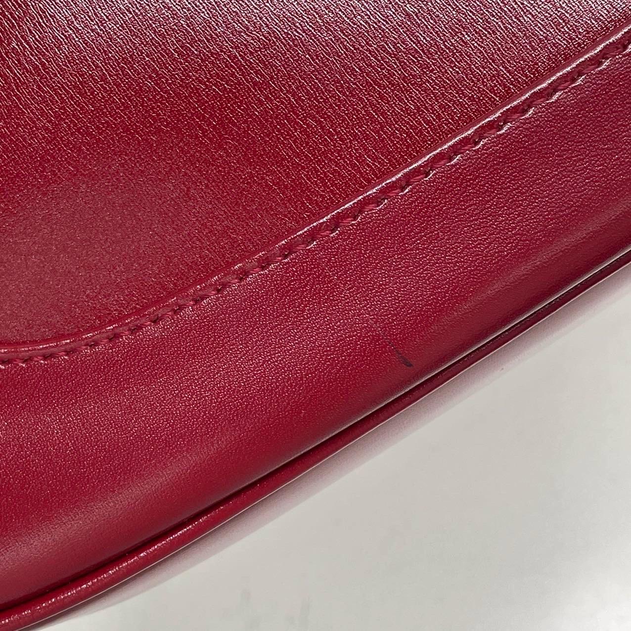 Gucci Jackie 1961 Small Burgundy Red Leather Bag with Adjustable Strap For Sale 4