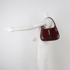 Gucci Jackie 1961 Small Burgundy Suede and Leather Bag