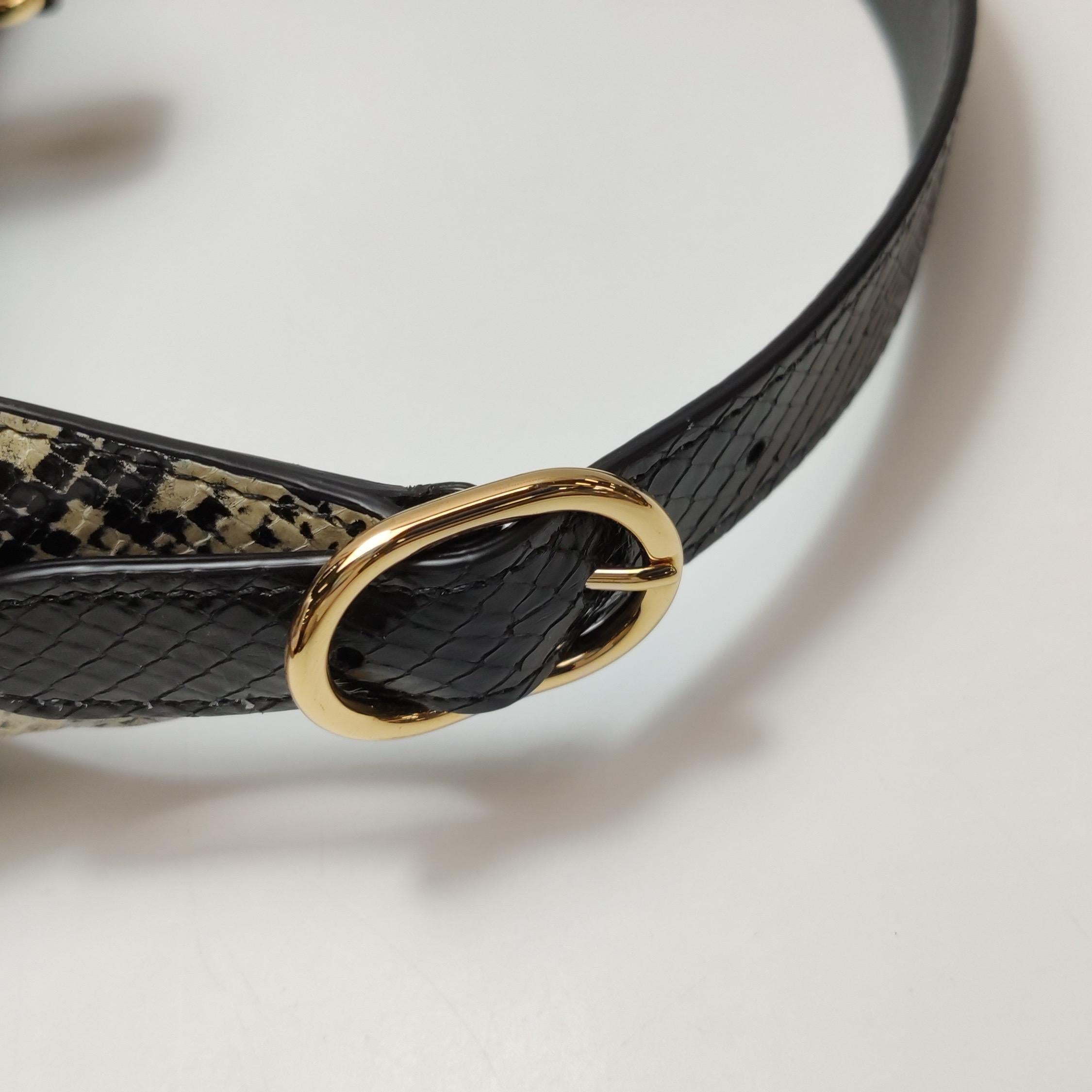 Gucci Jackie 1961 Small in pelle di vitello e serpente Nero Con Cinturino in vendita 7