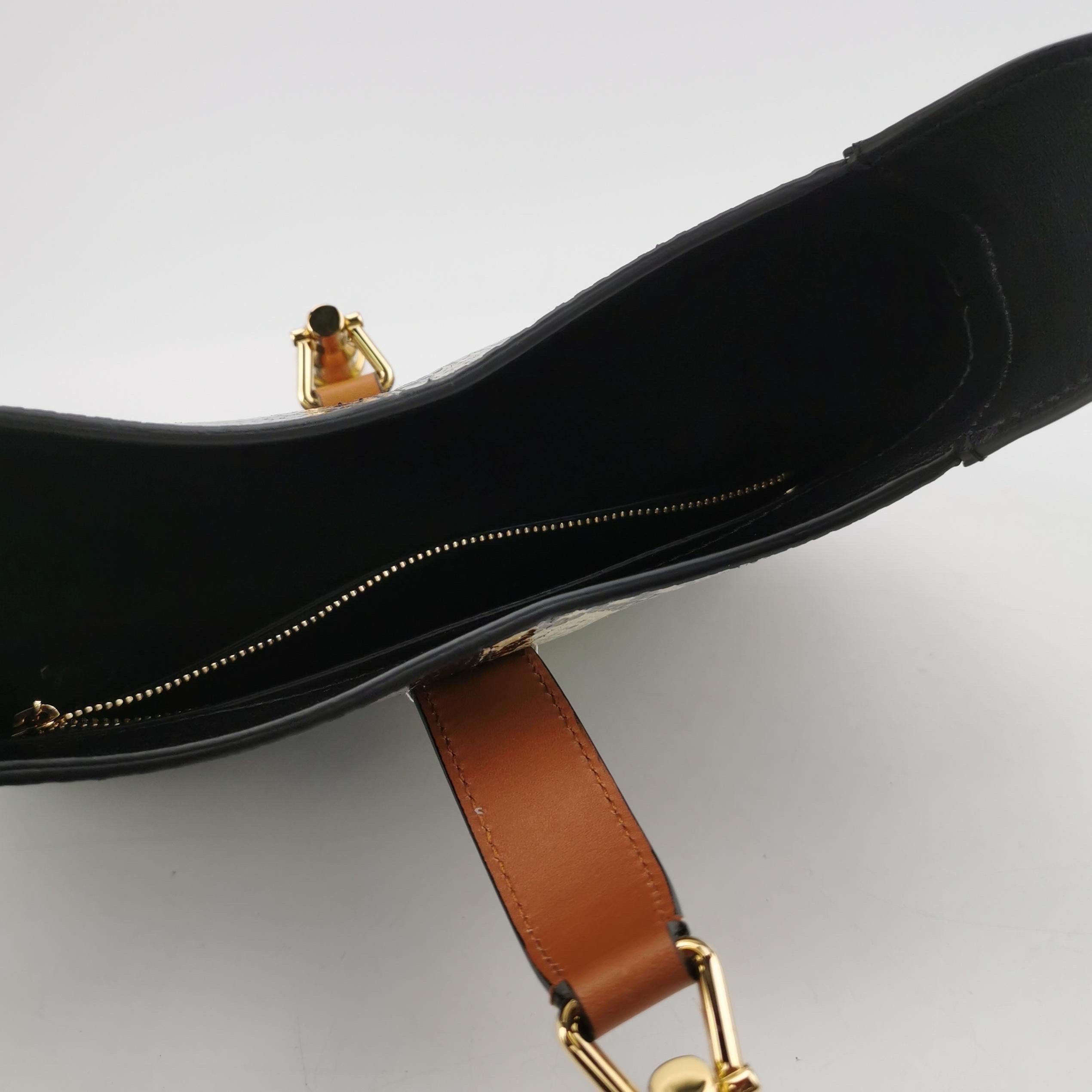 Gucci Jackie 1961 Small in pelle di vitello e serpente Nero Con Cinturino in vendita 3