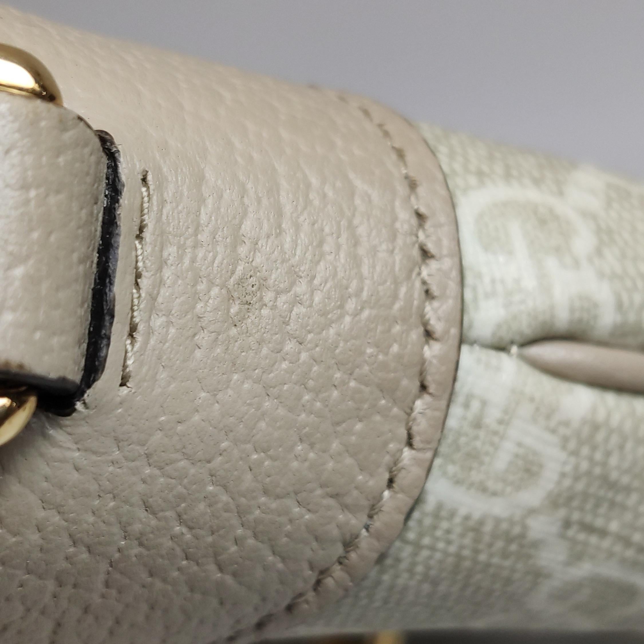 Gucci Jackie 1961 Small Cream Beige Monogram Canvas and Leather Bag en vente 16