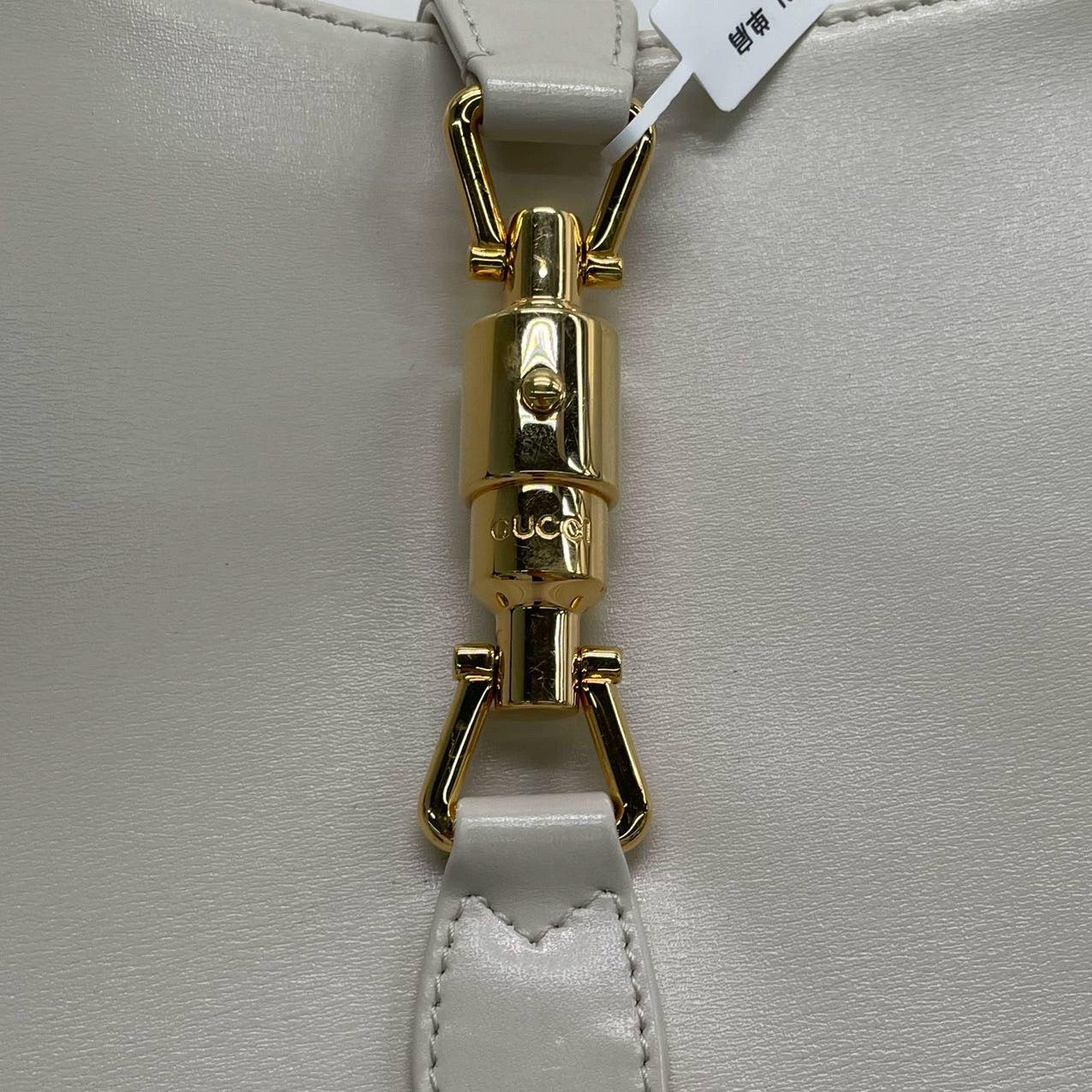 Gucci Jackie 1961 Small Leather Bag White without Strap For Sale 13