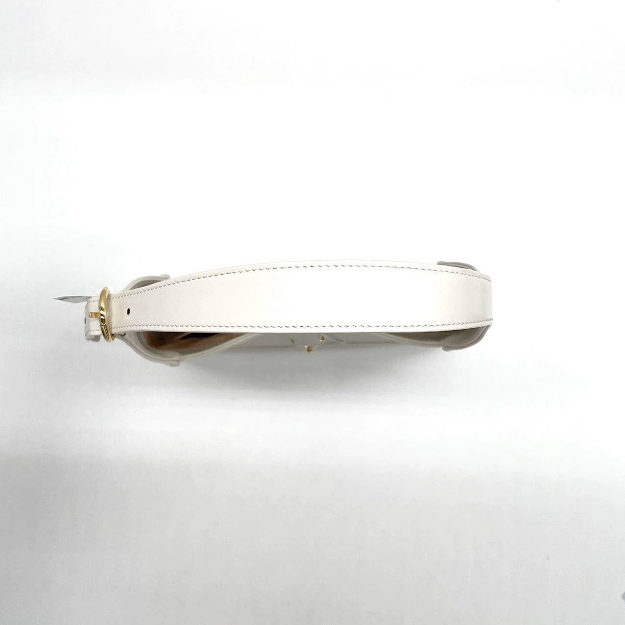 Gucci Jackie 1961 Small Leather Bag White without Strap In Excellent Condition For Sale In AUBERVILLIERS, FR