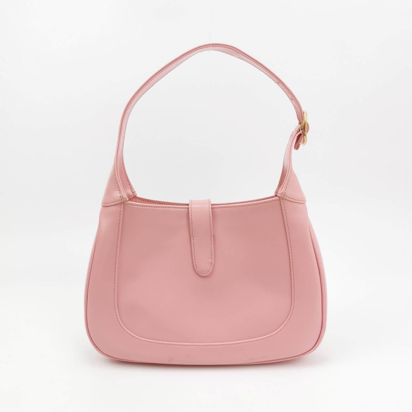 Gucci Jackie 1961 Small Leather Bag with Adjustable Strap Size Pink In Good Condition For Sale In AUBERVILLIERS, FR