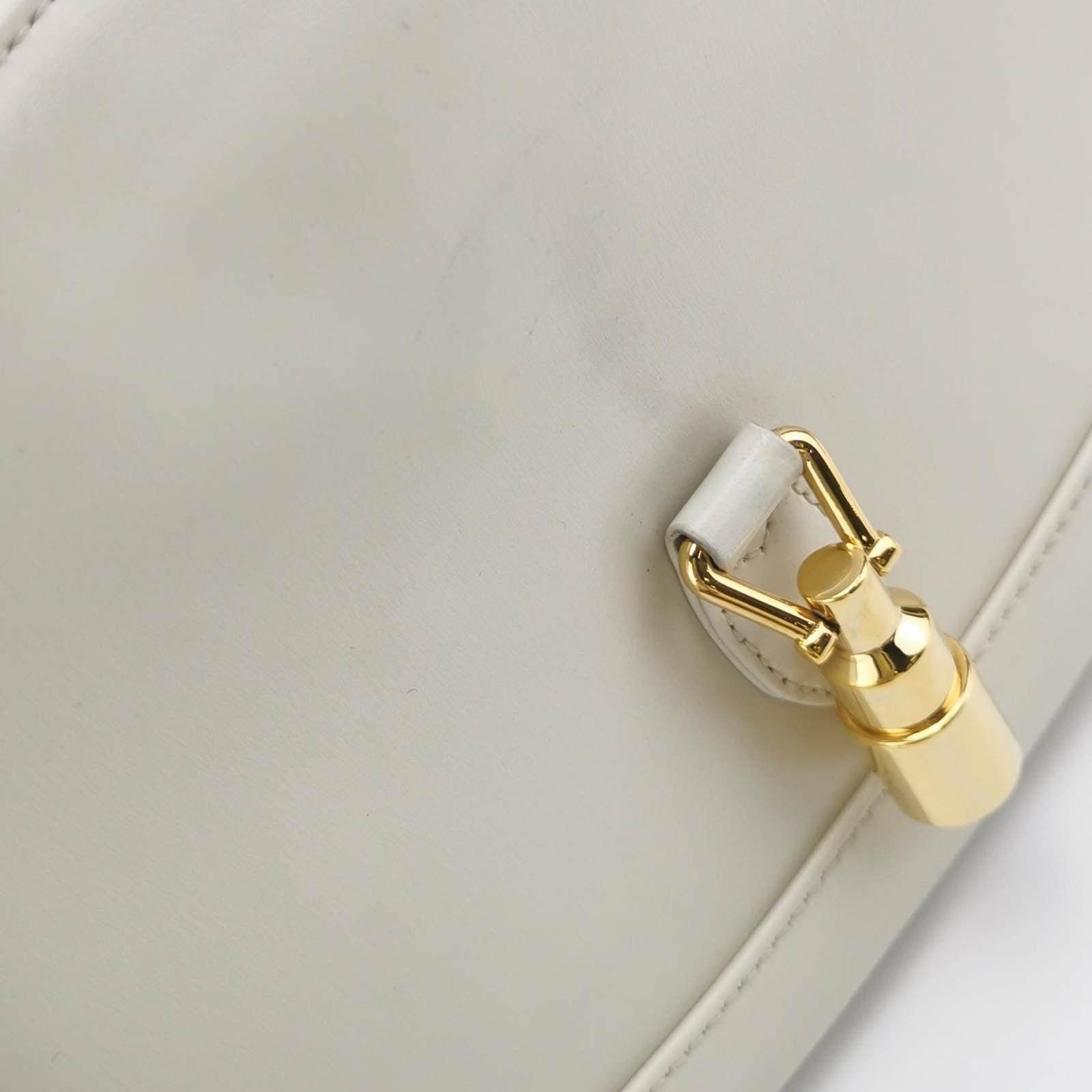 Gucci Jackie 1961 Small Leather Bag with Adjustable Strap Size White For Sale 10