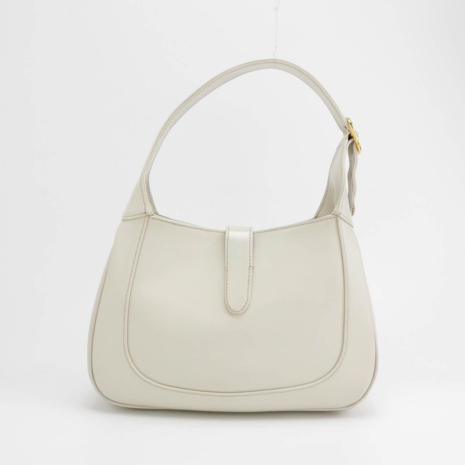 Gucci Jackie 1961 Small Leather Bag with Adjustable Strap Size White For Sale 1