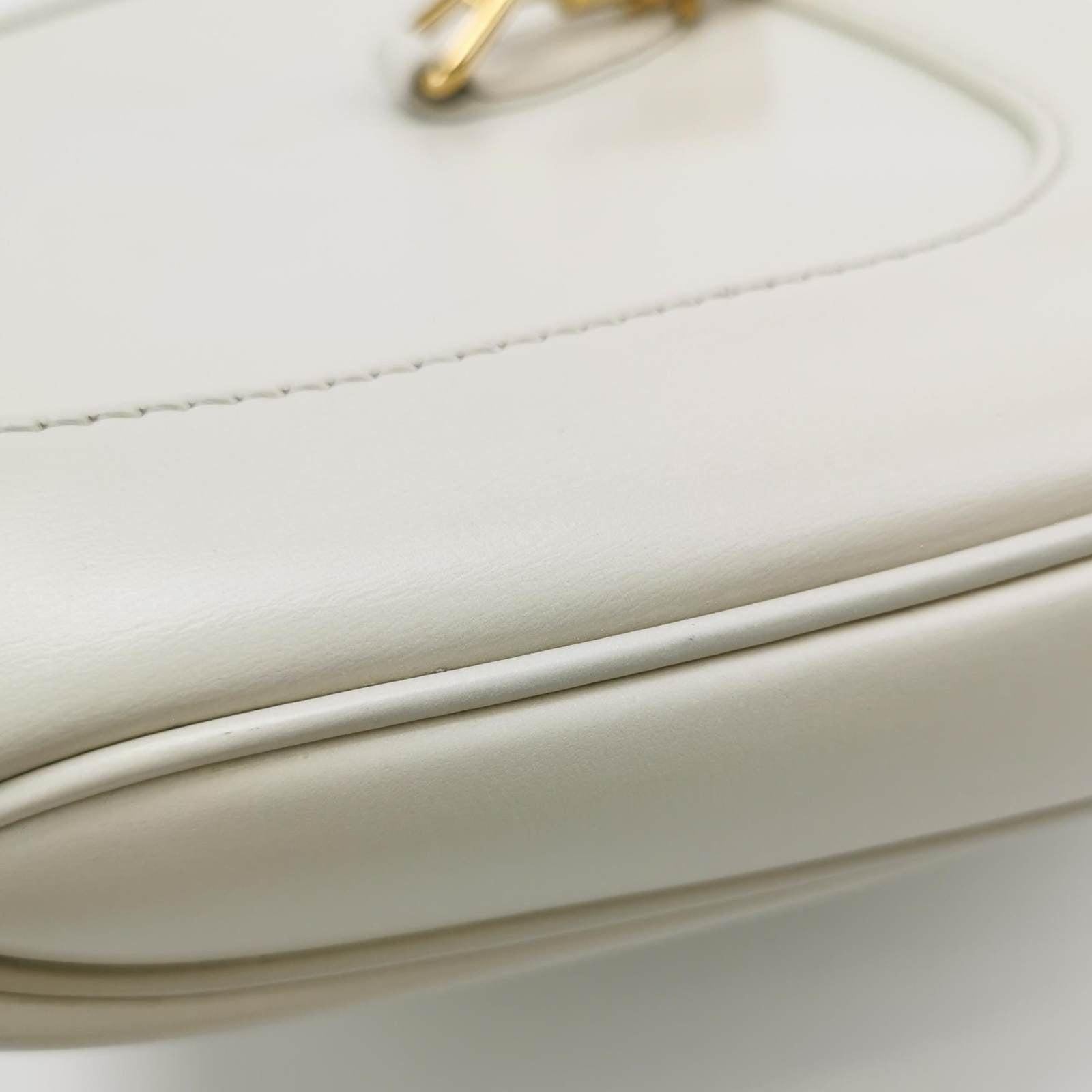 Gucci Jackie 1961 Small Leather Bag with Adjustable Strap Size White For Sale 5