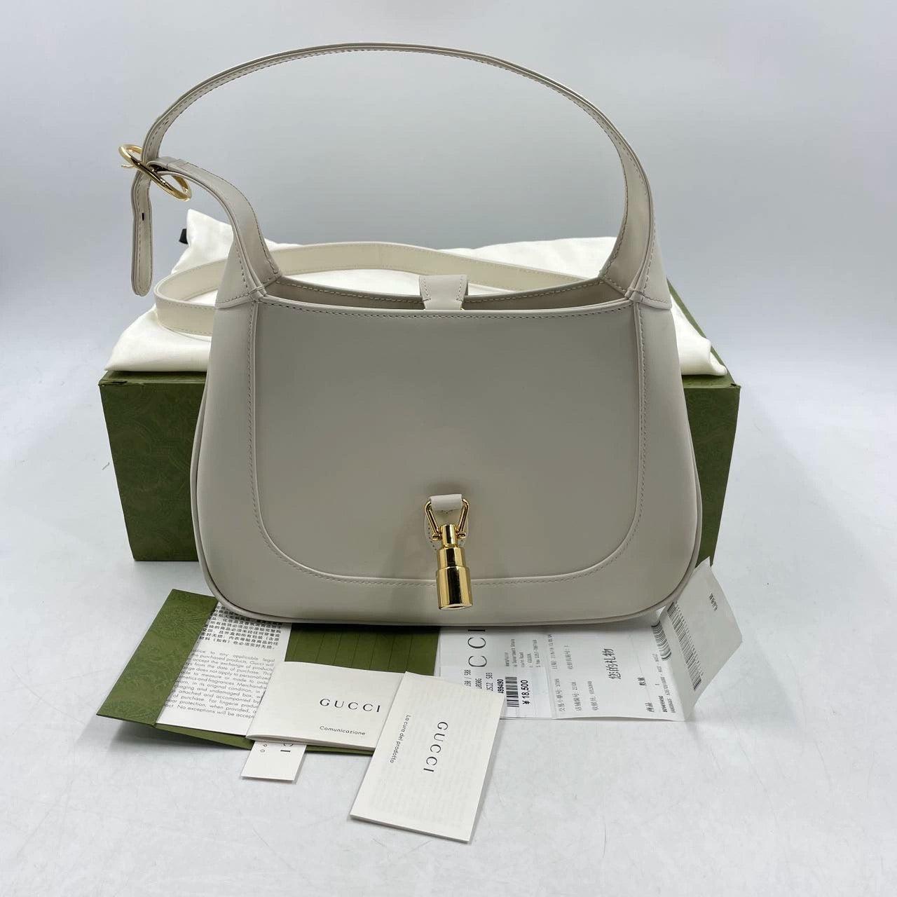 Gucci Jackie 1961 Small Leather Bag with Adjustable Strap White 7