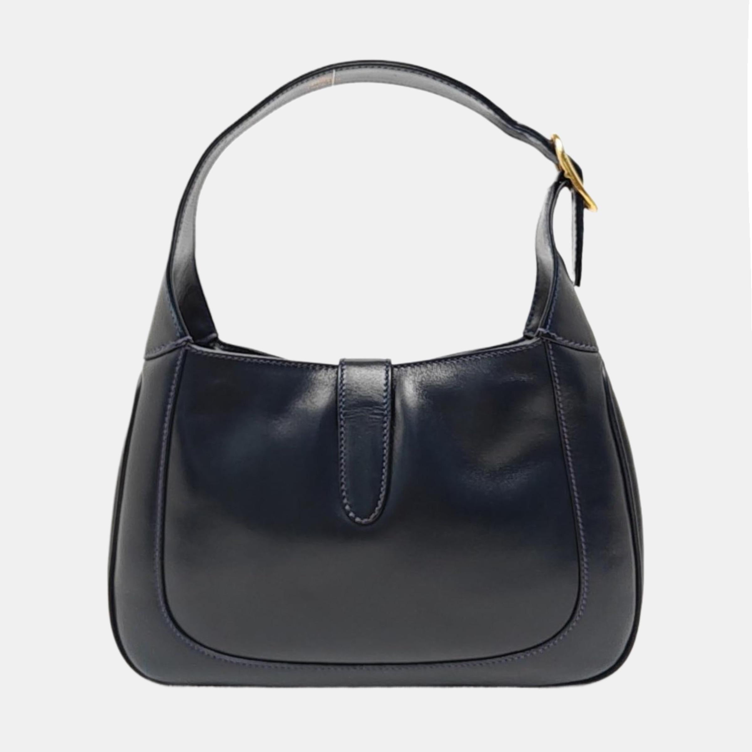 Gucci Jackie 1961 - Petit sac en cuir marine avec bandoulière réglable Pour femmes en vente