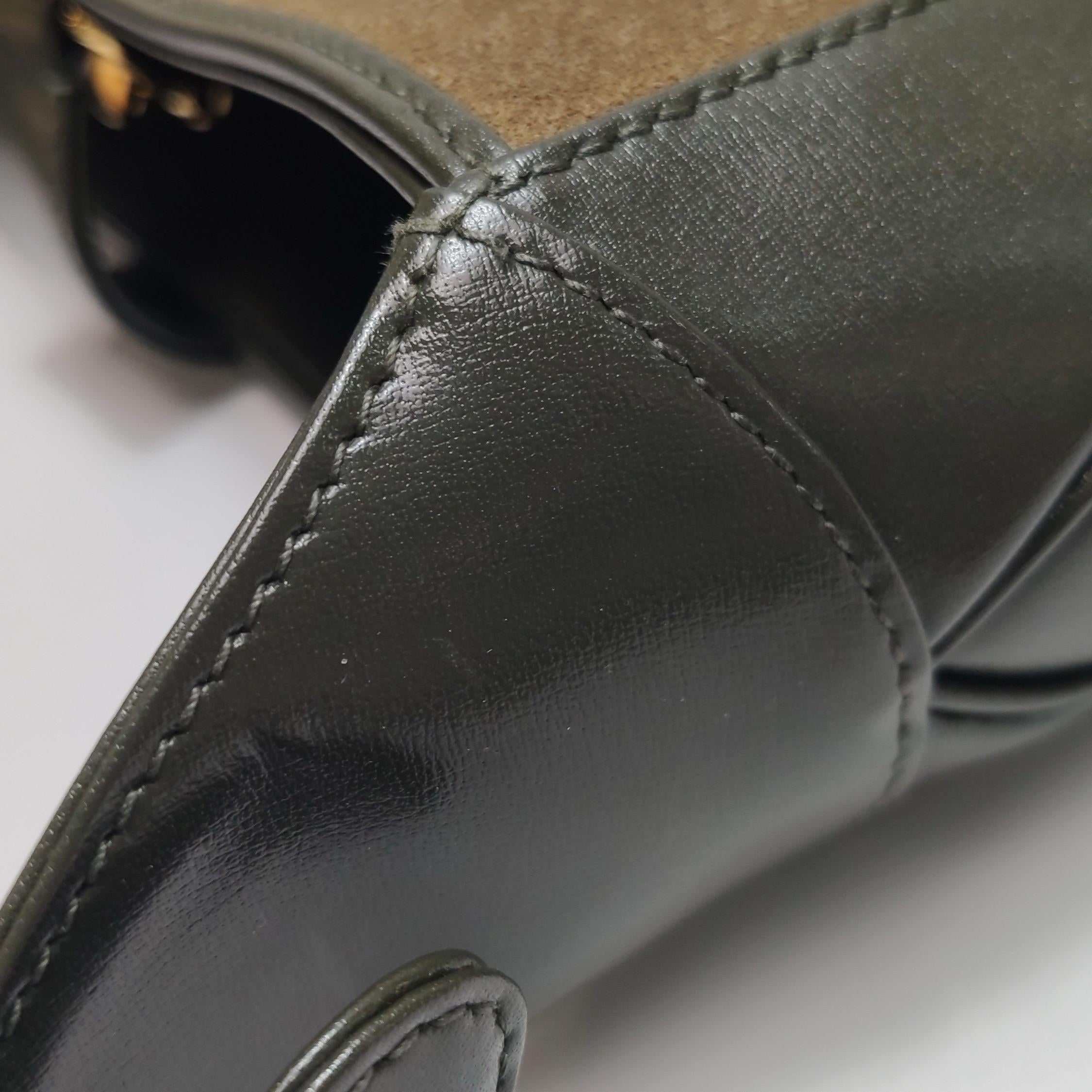 Gucci Jackie 1961 - Petit sac en cuir et daim vert olive en vente 6