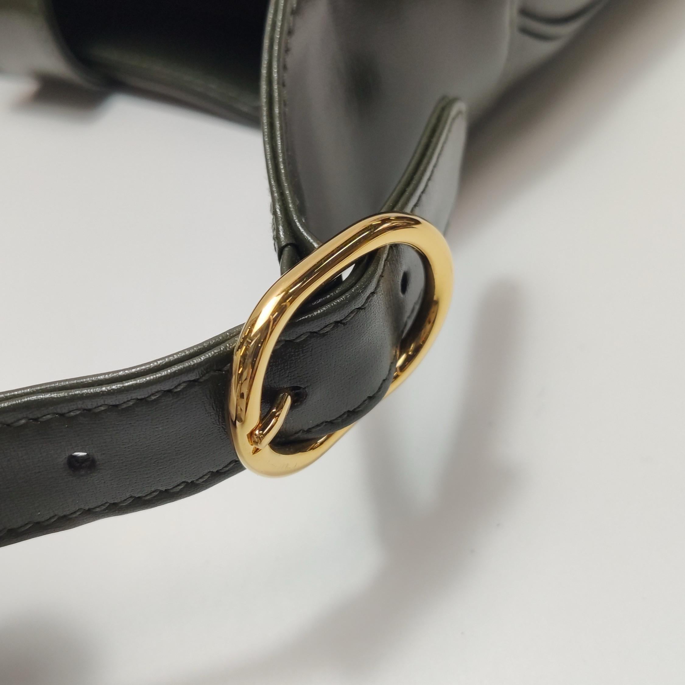 Gucci Jackie 1961 - Petit sac en cuir et daim vert olive en vente 8