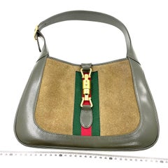 Gucci Jackie 1961 Small Olive Green Suede and Leather Bag