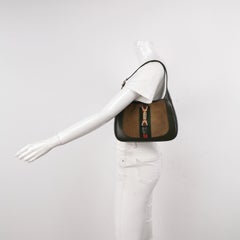 Gucci Jackie 1961 Small Olive Green Suede and Leather Bag