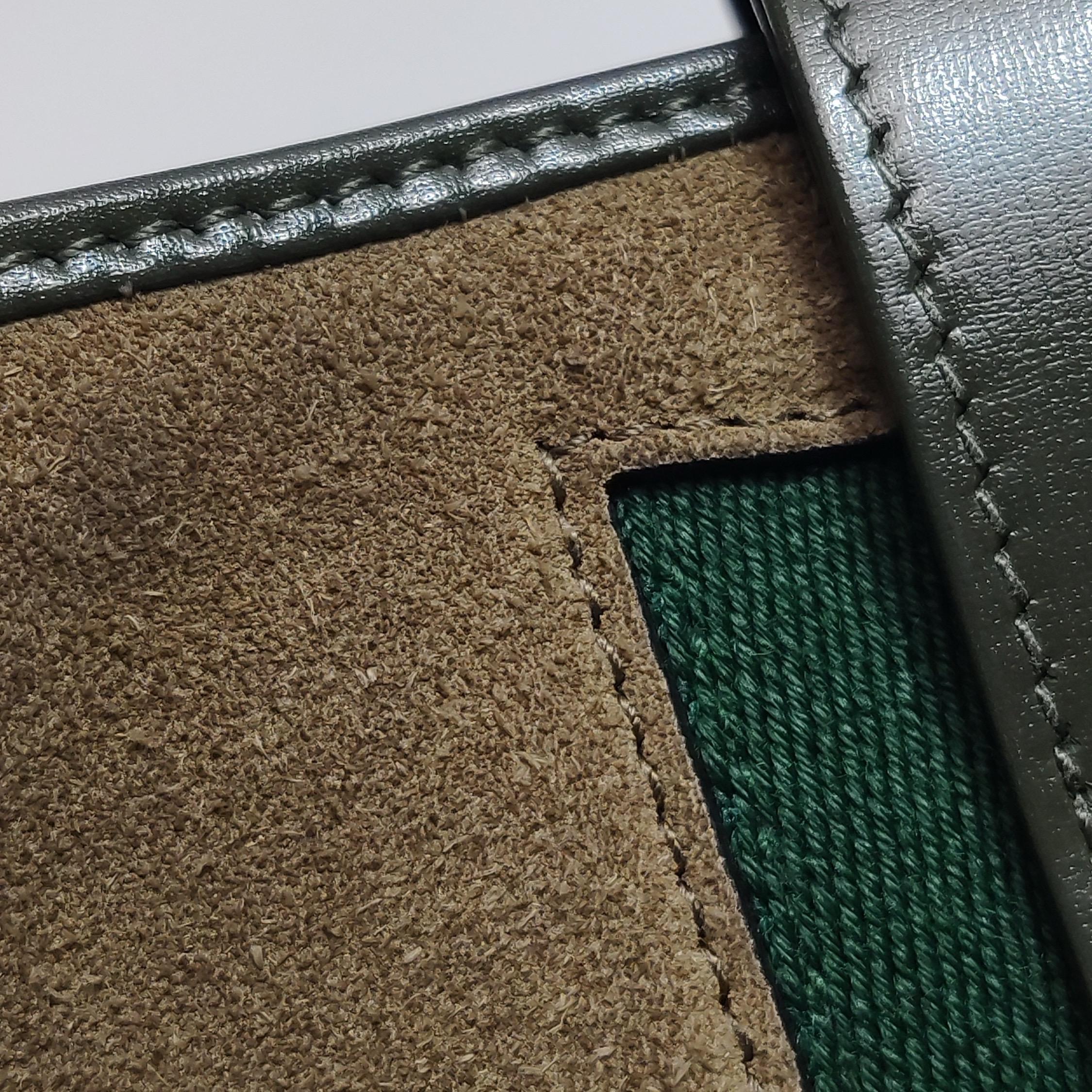 Gucci Jackie 1961 - Petit sac en cuir et daim vert olive Pour femmes en vente