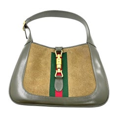 Gucci Jackie 1961 - Petit sac en cuir et daim vert olive