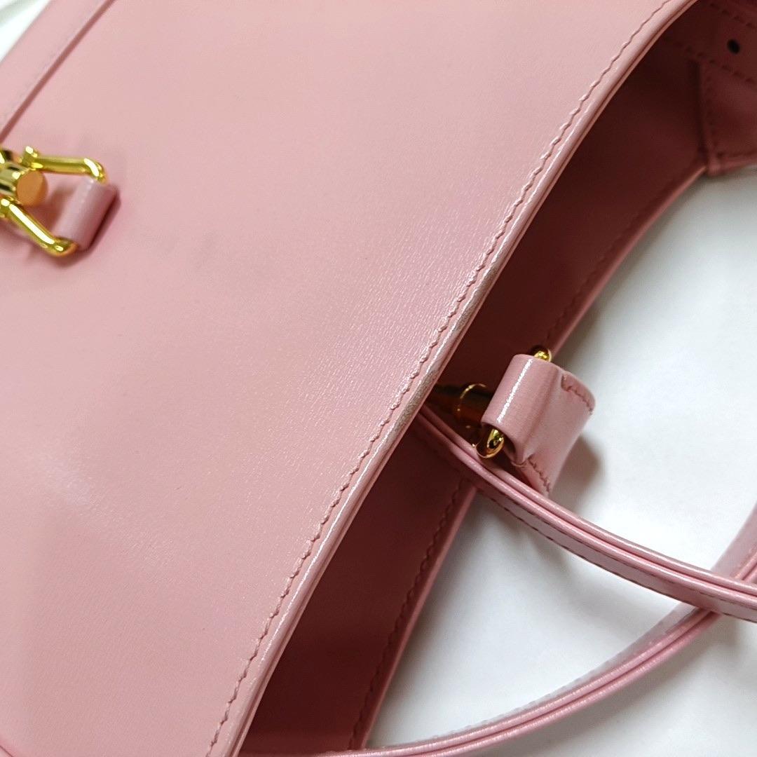 Gucci Jackie 1961 Kleine rosa Ledertasche mit verstellbarem Riemen im Angebot 6
