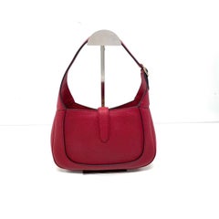 Gucci Jackie 1961 Small Red Pebbled Leather Shoulder Bag