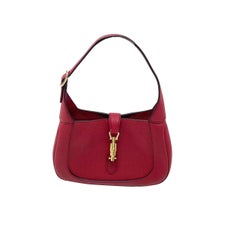 Gucci Jackie 1961 Small Red Pebbled Leather Shoulder Bag