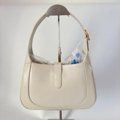 Gucci Jackie 1961 Small White Leather Bag with Adjustable Strap