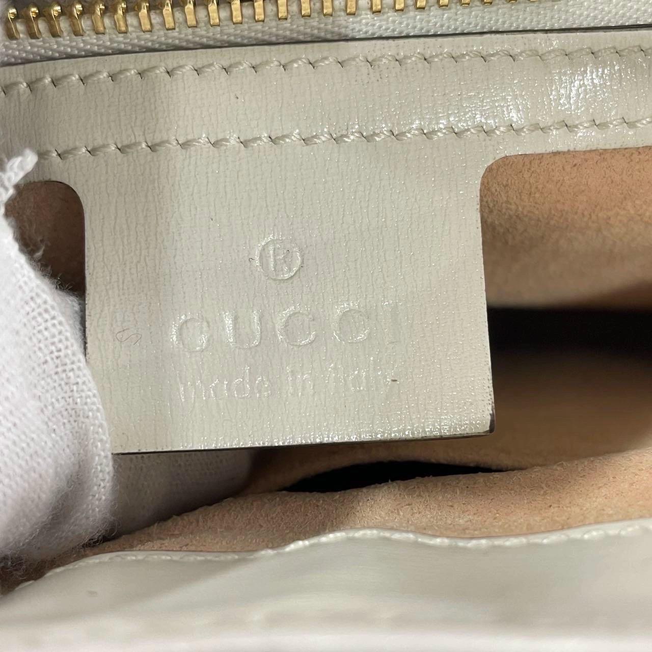 Gucci Jackie 1961 Small White Leather Bag with Adjustable Strap For Sale 2