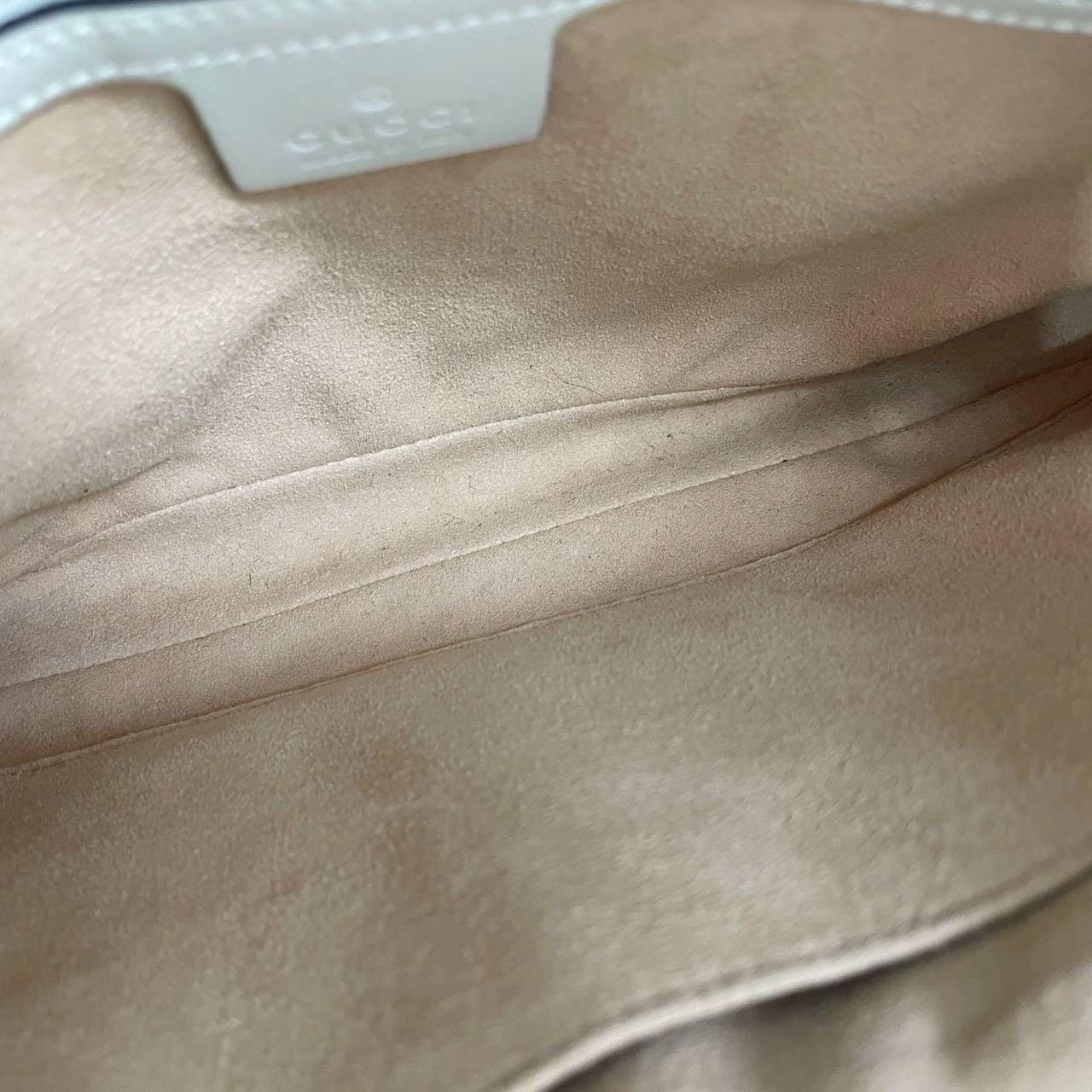 Gucci Jackie 1961 Small White Leather Bag with Adjustable Strap For Sale 4