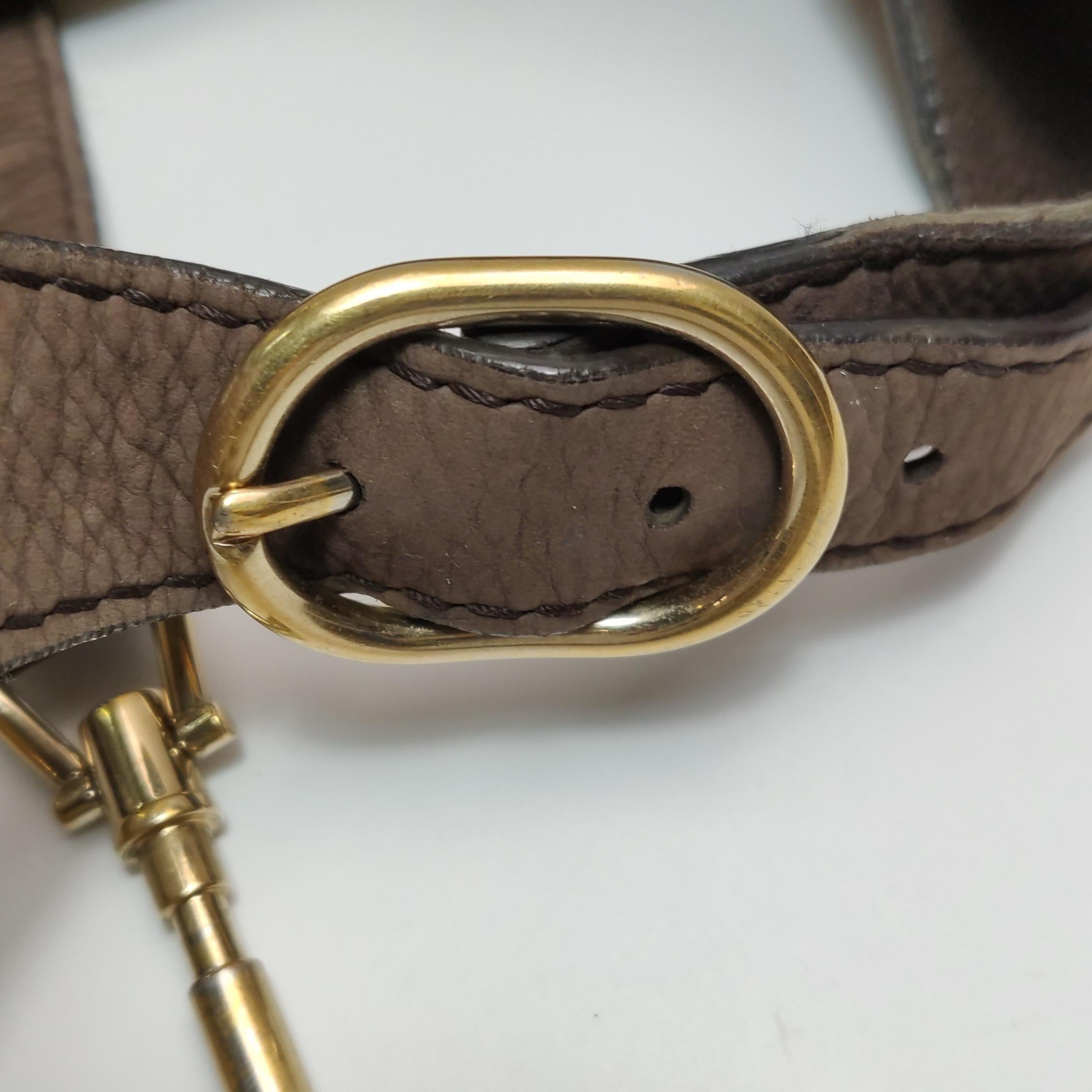 Gucci Jackie 1961 Soft Medium Marron en cuir velours et Monogramme Web en vente 9