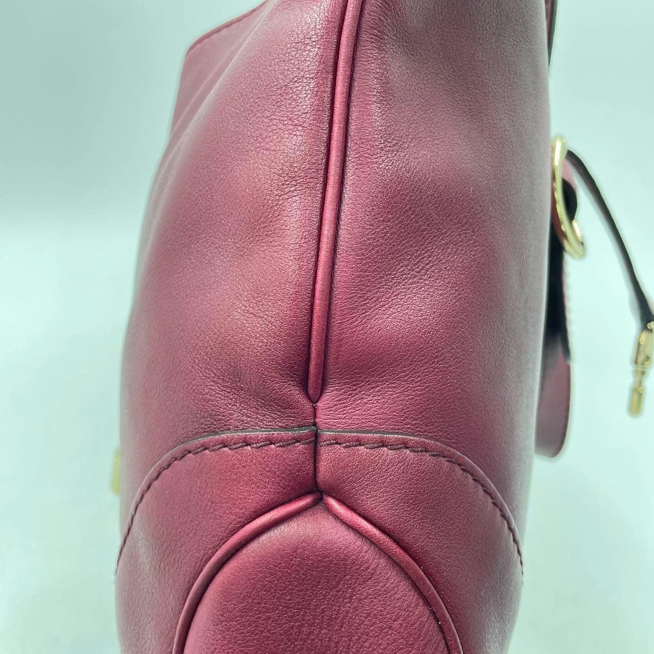 Gucci Jackie 1961 Soft Medium Leather Bag Burgundy Red 6