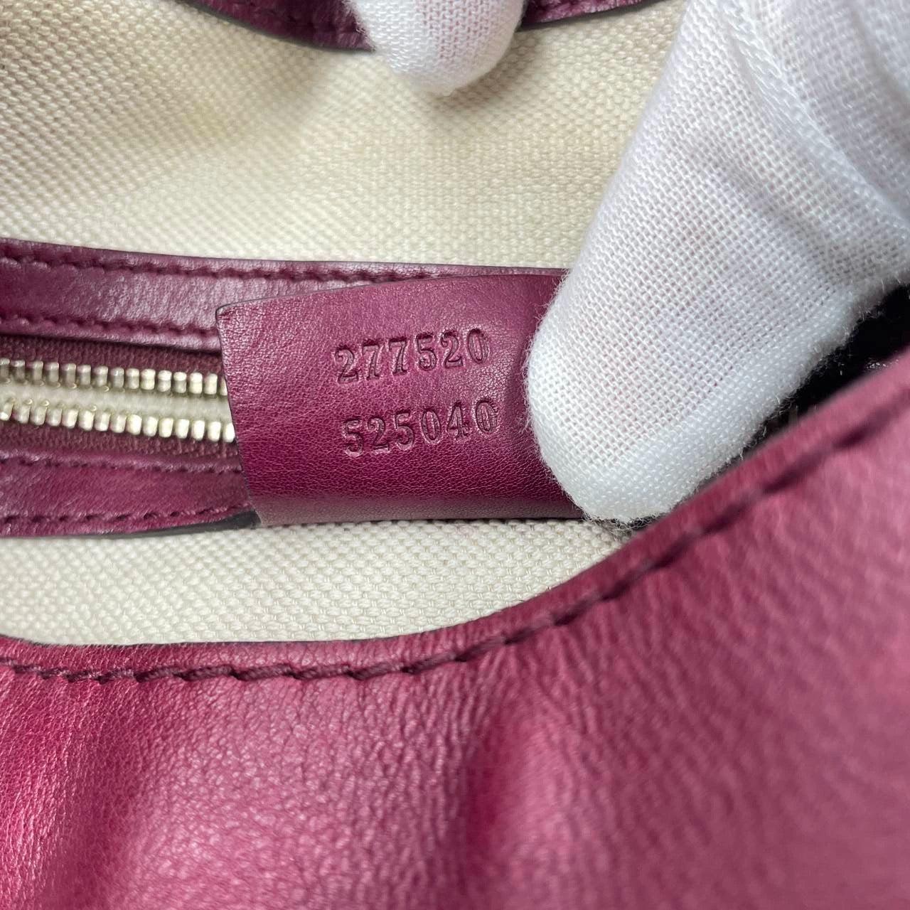 Gucci Jackie 1961 Soft Medium Leather Bag Burgundy Red 11