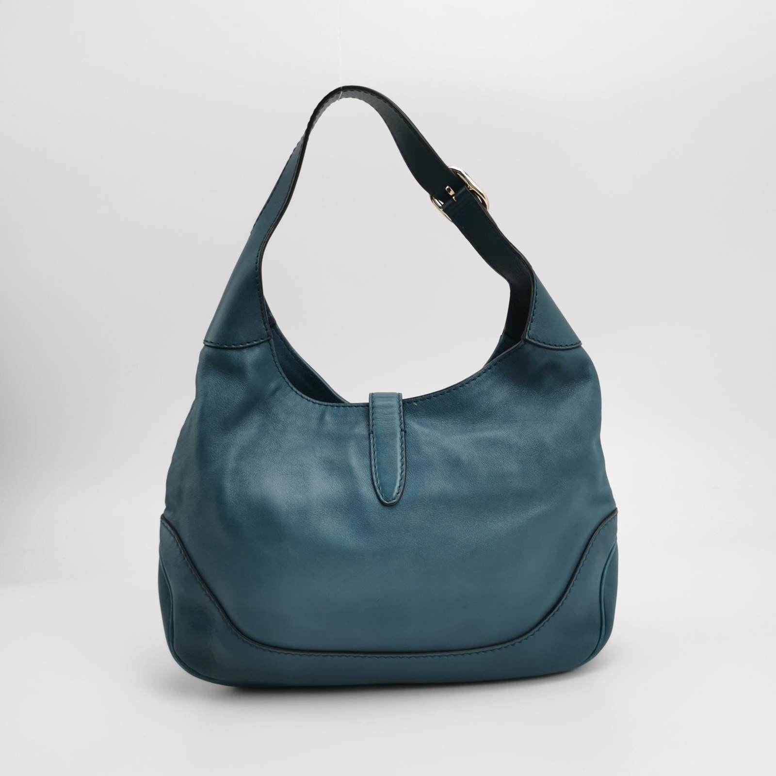 Gucci Jackie 1961 Soft Navy Leather Bag Medium 2