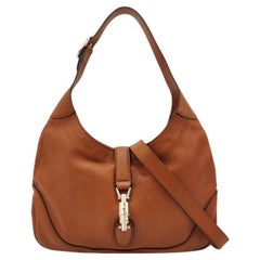 Gucci Jackie 1961 Soft Tan Brown Leather Bag Medium