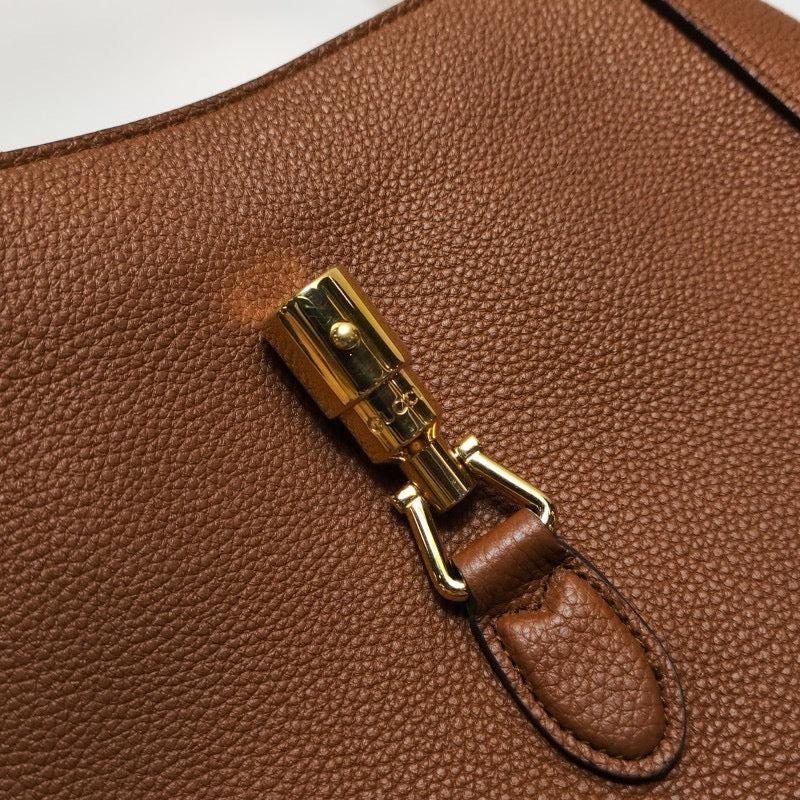 Gucci Jackie 1961 Tan Brown Pebbled Leather Bag Small 7