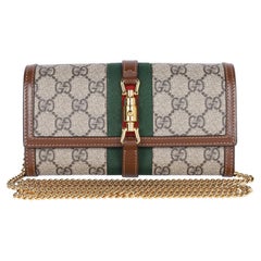 GUCCI Jackie 1961 wallet on chain Brown
