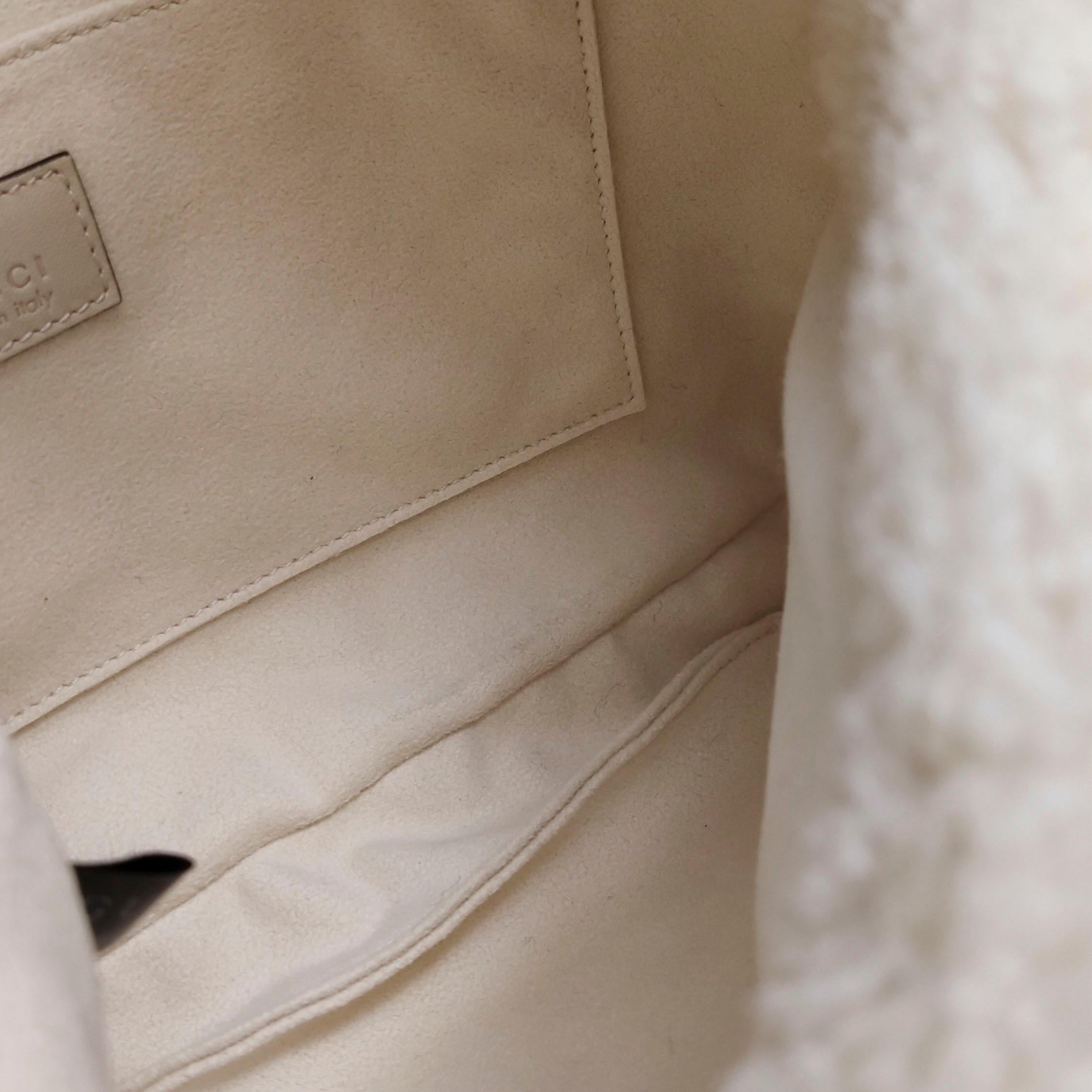 Gucci Jackie 1961 - Petit sac en peau de mouton blanc en vente 7