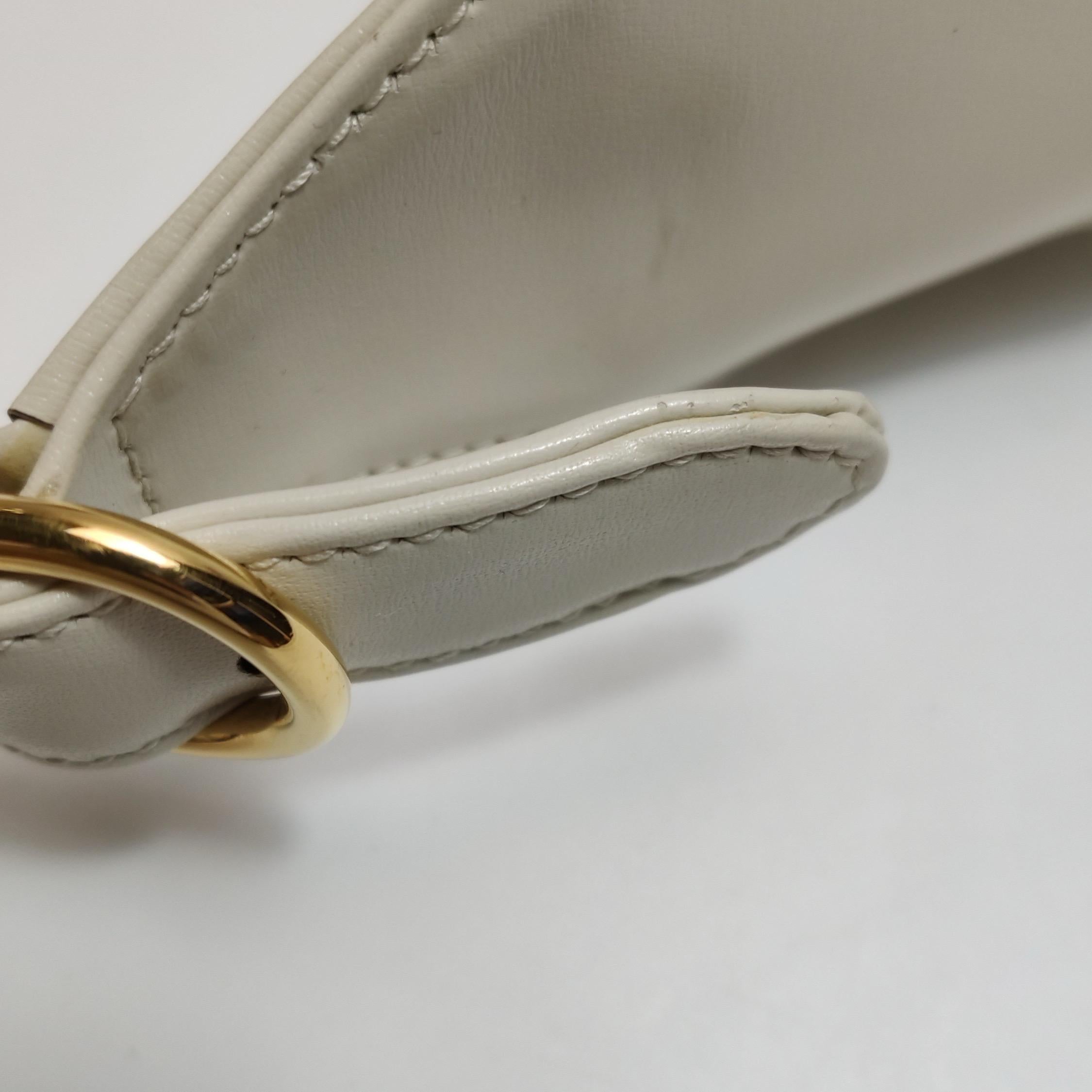 Gucci Jackie 1961 Borsa in pelle bianca Borsa a tracolla piccola con tracolla in vendita 8