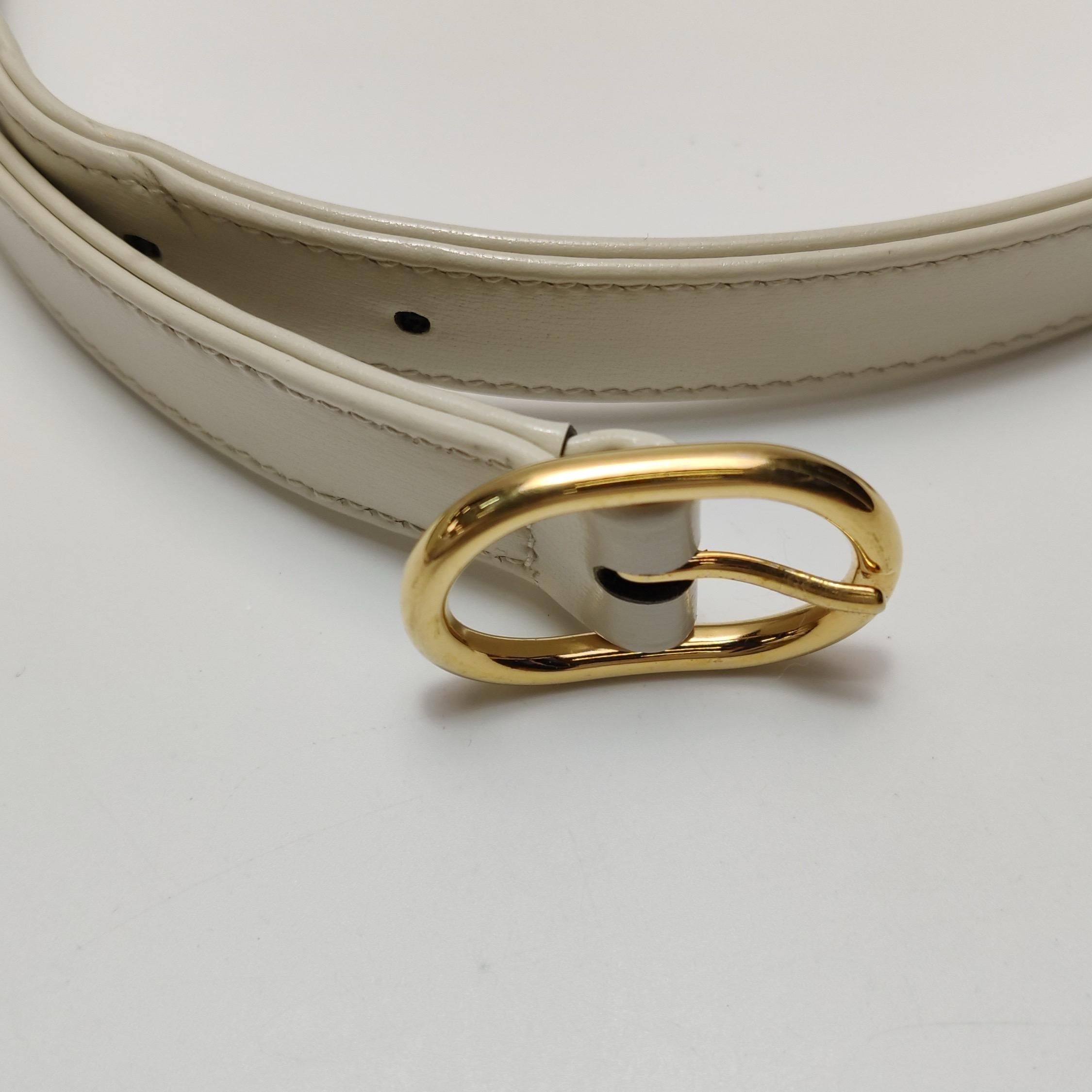 Gucci Jackie 1961 Borsa in pelle bianca Borsa a tracolla piccola con tracolla in vendita 10