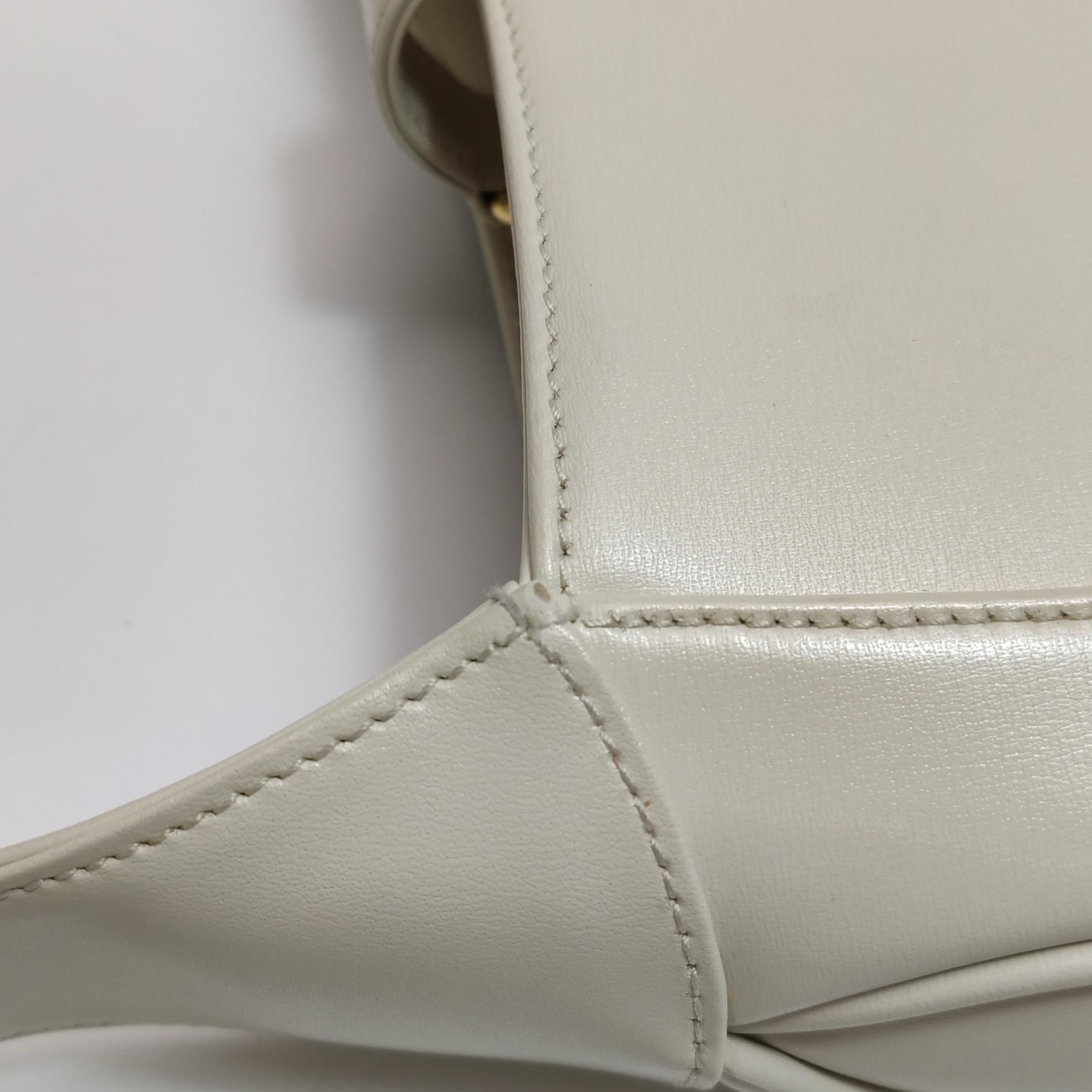 Gucci Jackie 1961 Borsa in pelle bianca Borsa a tracolla piccola con tracolla in vendita 12
