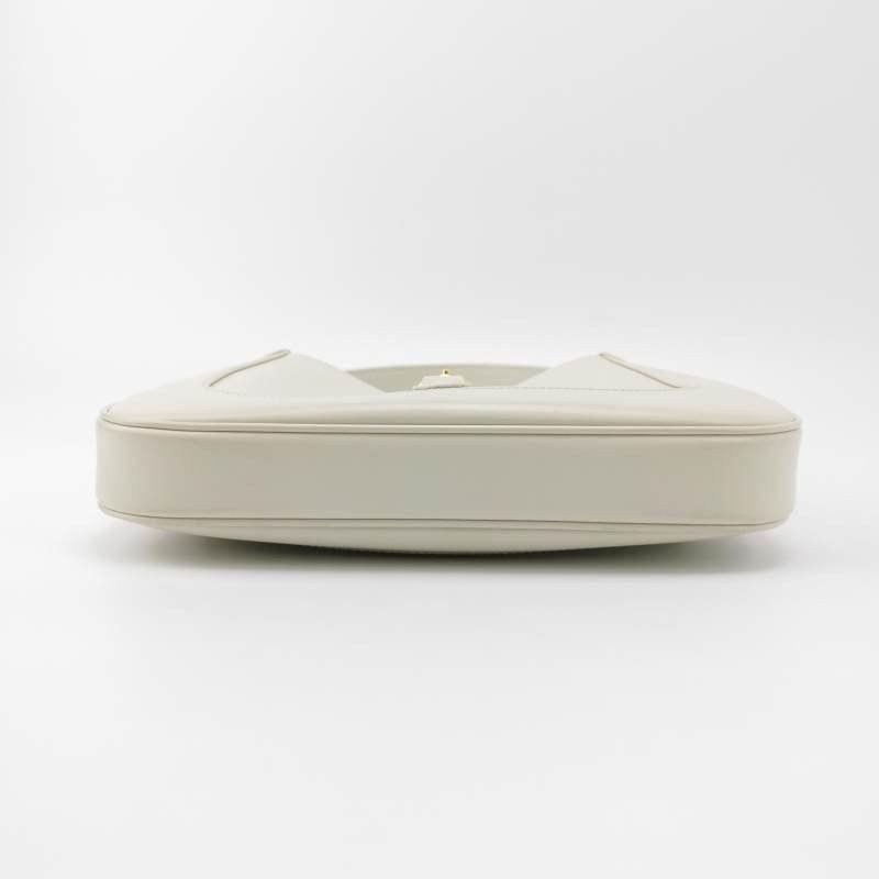 Gucci Jackie 1961 Sac en cuir blanc avec bandoulière ajustable Taille petite en vente 2