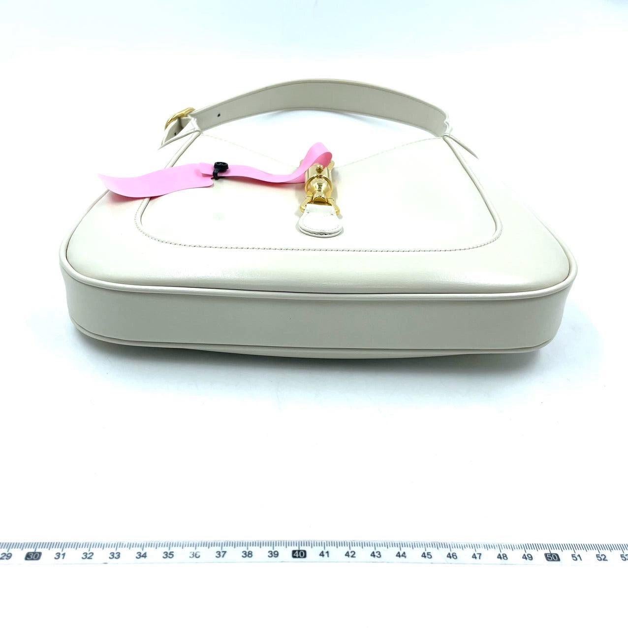 Gucci Jackie 1961 White Leather Bag with Adjustable Strap Size Small 2