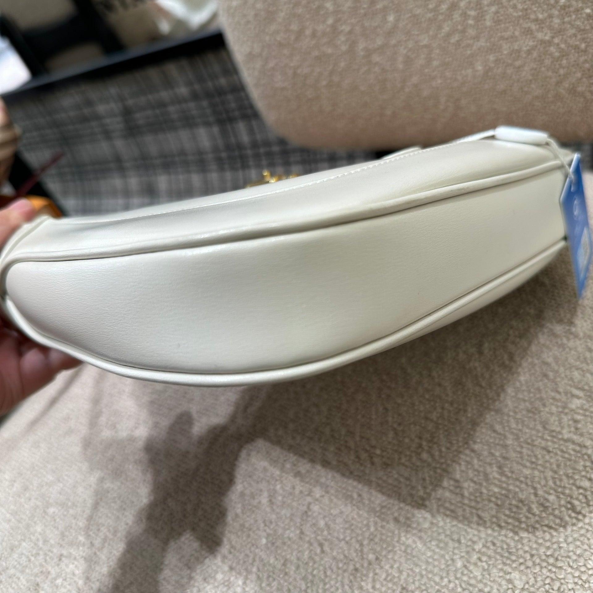 Gucci Jackie 1961 White Leather Bag with Adjustable Strap Size Small 3