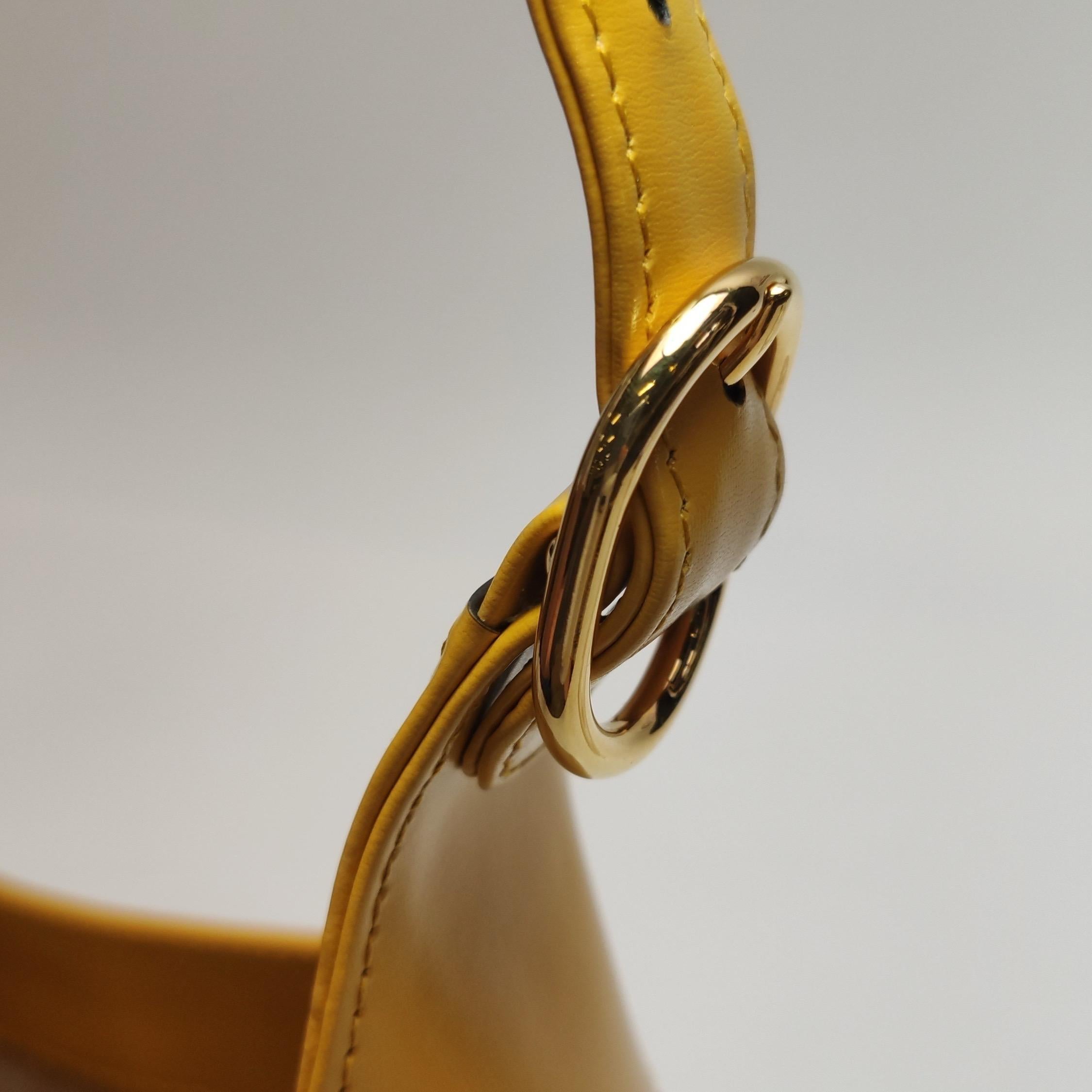 Gucci Jackie 1961 Borsa in pelle gialla Borsa a tracolla piccola con tracolla in vendita 6