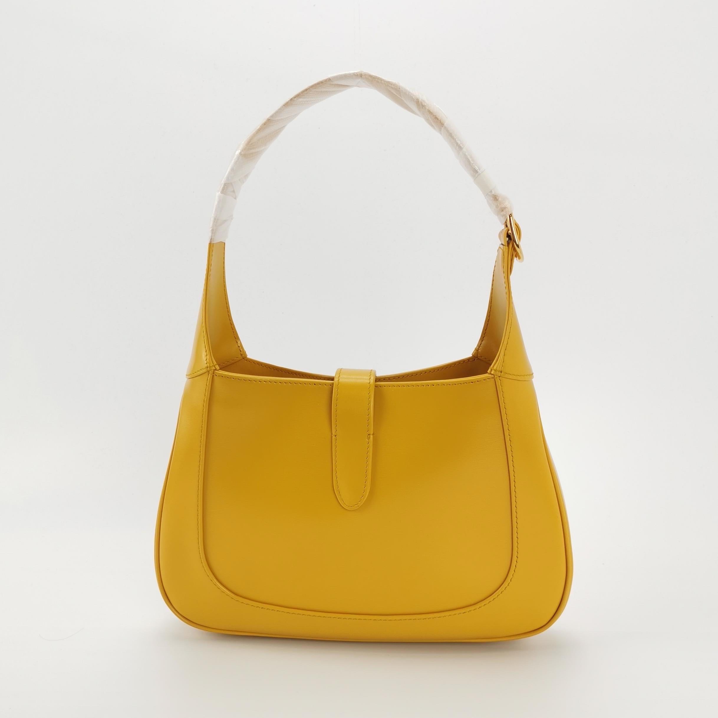 Giallo Gucci Jackie 1961 Borsa in pelle gialla Borsa a tracolla piccola con tracolla in vendita