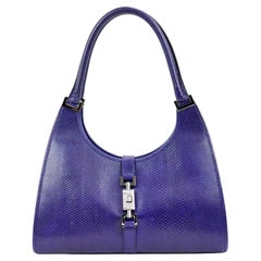 Gucci Jackie Bag in Purple Lizard Leather 